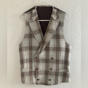 Men’s | Size 48 | Suitsupply | Wool Linen Plaid Vest